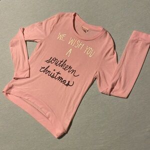 Belle du jour light pink Christmas Holiday lightweight soft sweater, EUC